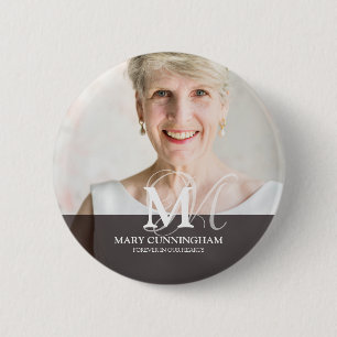 Badge Rond 5 Cm Monogramme classique