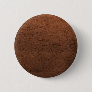 Badge Rond 5 Cm Monogramme en cuir Brown de texture