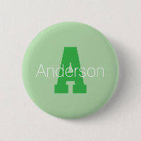 Monogramme moderne | Pale & Kelly Green
