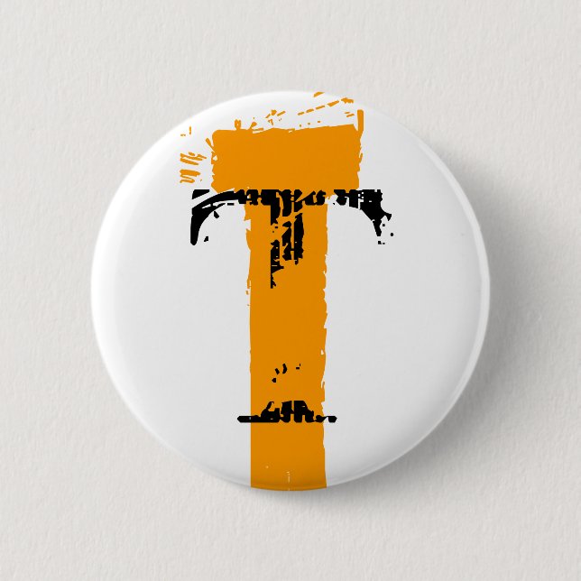 Badge Rond 5 Cm monogramme T (Devant)
