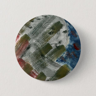 Badge Rond 5 Cm Monoprint Woman and Crow (Corbeau)
