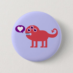Badge Rond 5 Cm Monster mignon de l'amour