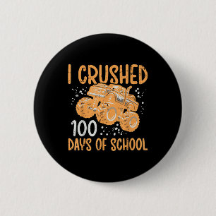 Badge Rond 5 Cm Monster Truck 100 Jours École 100e Jour Garçons En