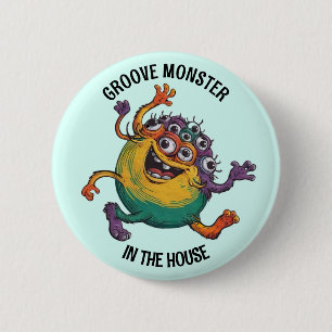 Badge Rond 5 Cm Monstre dansant