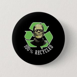 Badge Rond 5 Cm Monstre de Frankenstein - 100% Recyclé S Funny Hal