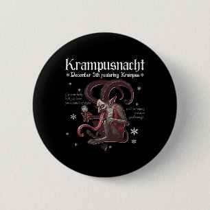 Badge Rond 5 Cm Monstre de Noël Krampusnacht Festi