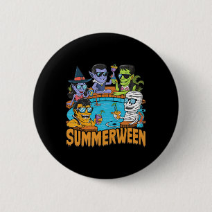 Badge Rond 5 Cm Monstre Éffrayant D'Halloween Pour Hommes Femmes