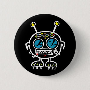 Badge Rond 5 Cm Monstre minuscule