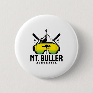 Badge Rond 5 Cm Mont Buller Australie ski rétro ski