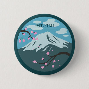 Badge Rond 5 Cm Mont Fuji