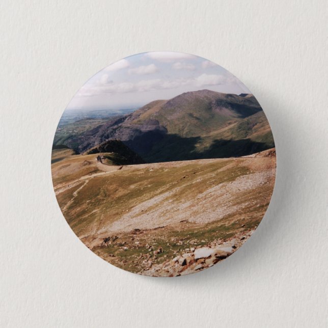 Badge Rond 5 Cm Mont Snowdon (Devant)
