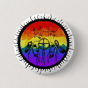 Badge Rond 5 Cm Montagne Scape de Deux-Esprit
