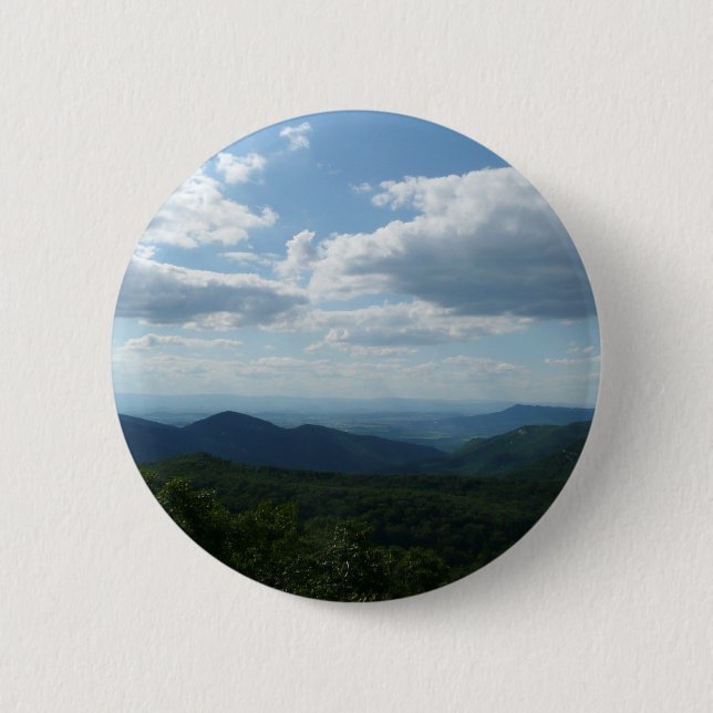 Badge Rond 5 Cm Montagnes Appalaches II Shenandoah (Devant)