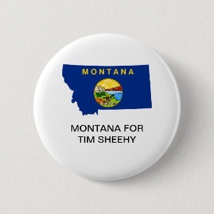 Badge Rond 5 Cm MONTANA POUR Tim Sheehy