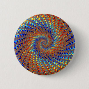Badge Rond 5 Cm Monterey Fractal Art