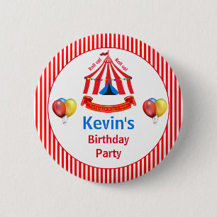 Badge Rond 5 Cm Montez ! Montez ! Fête d'anniversaire du cirque