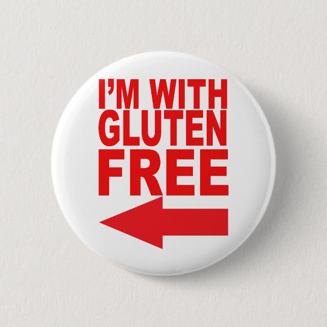 Badge Rond 5 Cm Montrez votre soutien de votre aimé sans gluten ! (Devant)