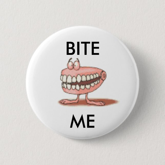 Badge Rond 5 Cm Mordez-moi goupille (Devant)