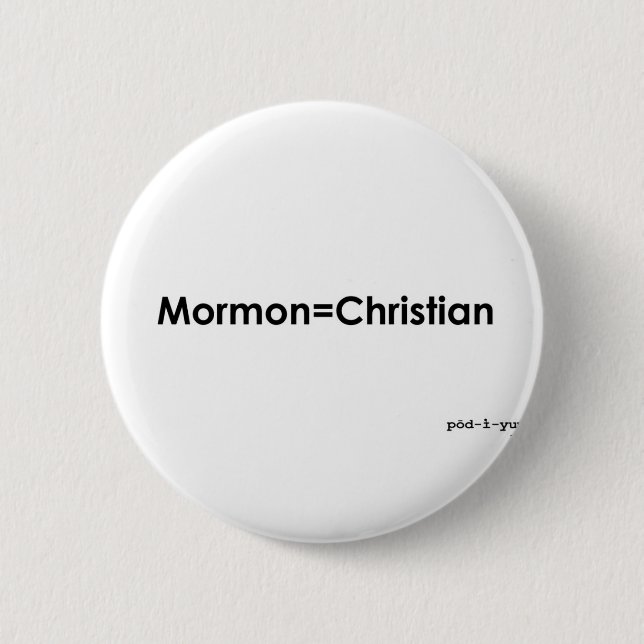 Badge Rond 5 Cm Mormon=Christian (Devant)