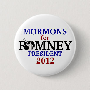 Badge Rond 5 Cm Mormons pour Romney 2012