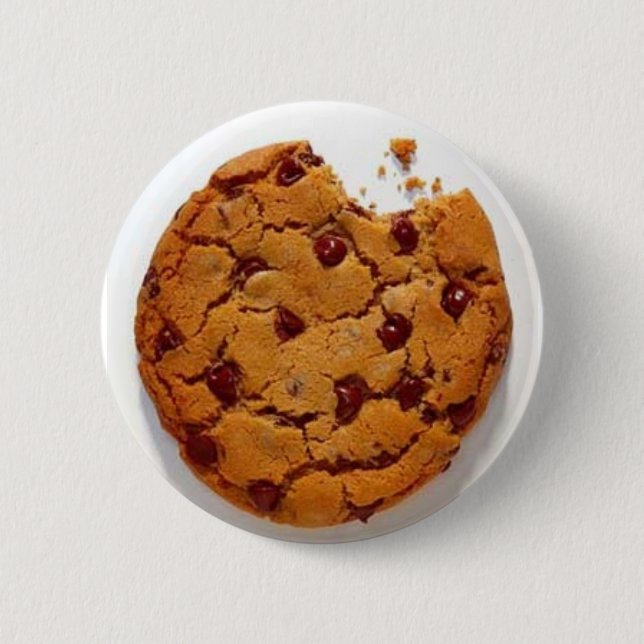 Badge Rond 5 Cm morsure de biscuit (Devant)