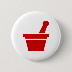 Badge Rond 5 Cm Mortier et pilon