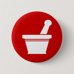Badge Rond 5 Cm Mortier et pilon