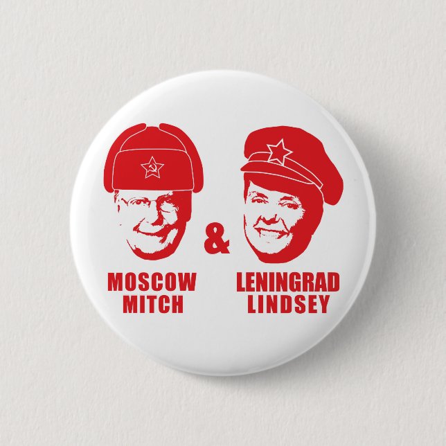 Badge Rond 5 Cm Moscou Mitch et Leningrad Lindsey (Devant)