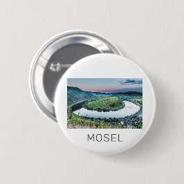 Badge Rond 5 Cm Moselle Calmont Loop Brême Sunset River Souvenir