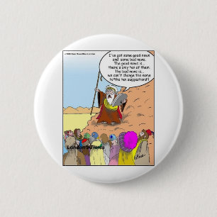 Badge Rond 5 Cm Moses & Les Dix Suggestions Drôle Cadeaux & Tee -