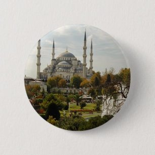Badge Rond 5 Cm Mosquée Bleue