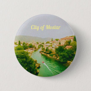 Badge Rond 5 Cm Mostar ville - Bosnie-Herzégovine