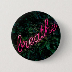 Badge Rond 5 Cm Mot courbe de respiration Art Street 3D Art Signa