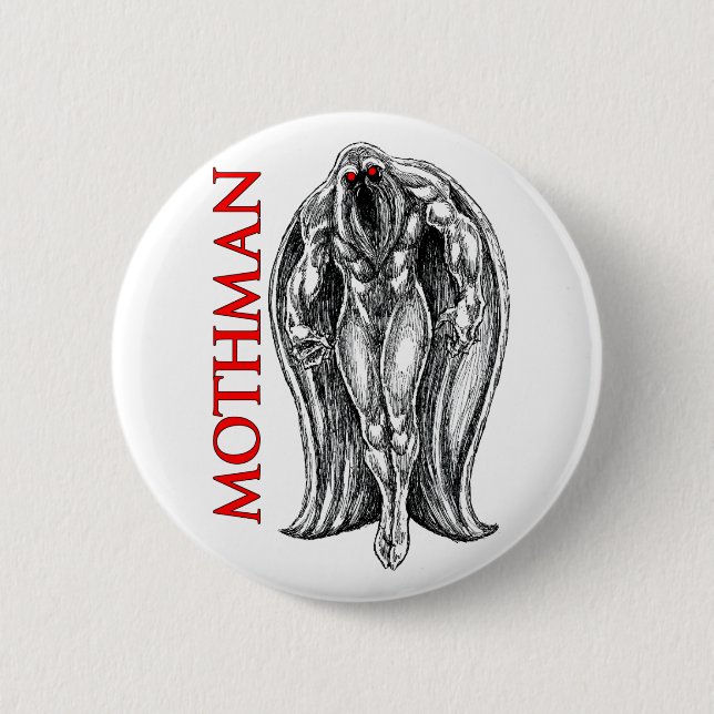 Badge Rond 5 Cm Mothman (Devant)