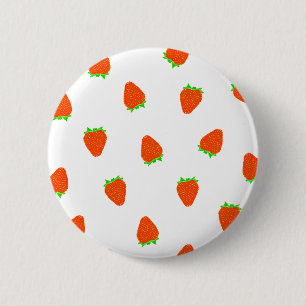 Badge Rond 5 Cm motif à fraise