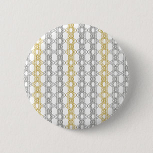 Badge Rond 5 Cm Motif argent et or