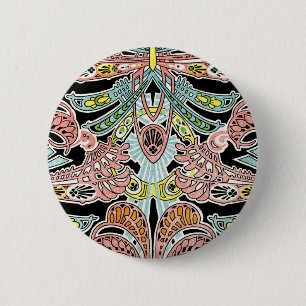 Badge Rond 5 Cm Motif Art Nouveau #8