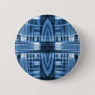 Badge Rond 5 Cm Motif bleu et blanc