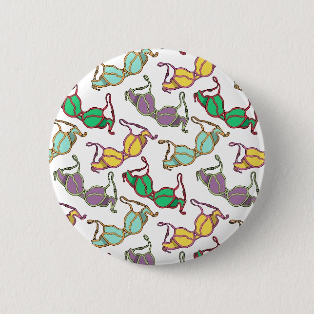 Badge Rond 5 Cm Motif Bra multicolore (Devant)