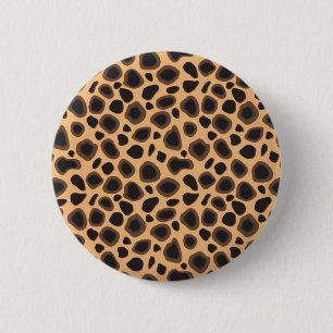 Badge Rond 5 Cm Motif Cheetah