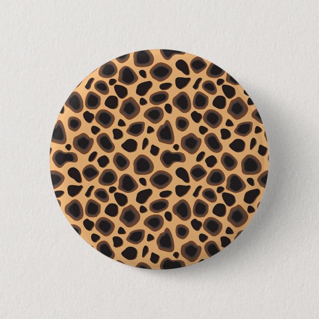 Badge Rond 5 Cm Motif Cheetah (Devant)