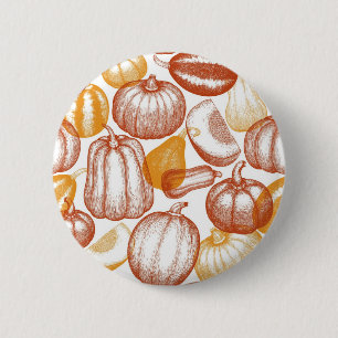 Badge Rond 5 Cm motif citrouille
