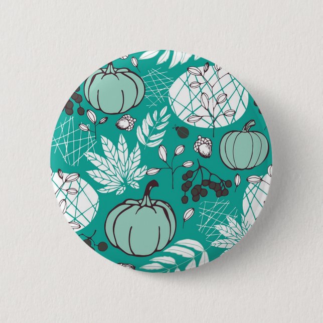 Badge Rond 5 Cm motif citrouille (Devant)