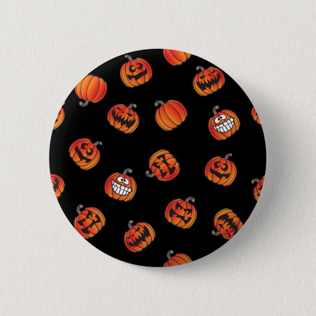 Badge Rond 5 Cm motif citrouille (Devant)