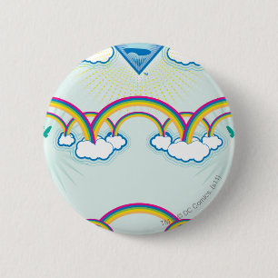 Badge Rond 5 Cm Motif d'arc-en-ciel de Supergirl