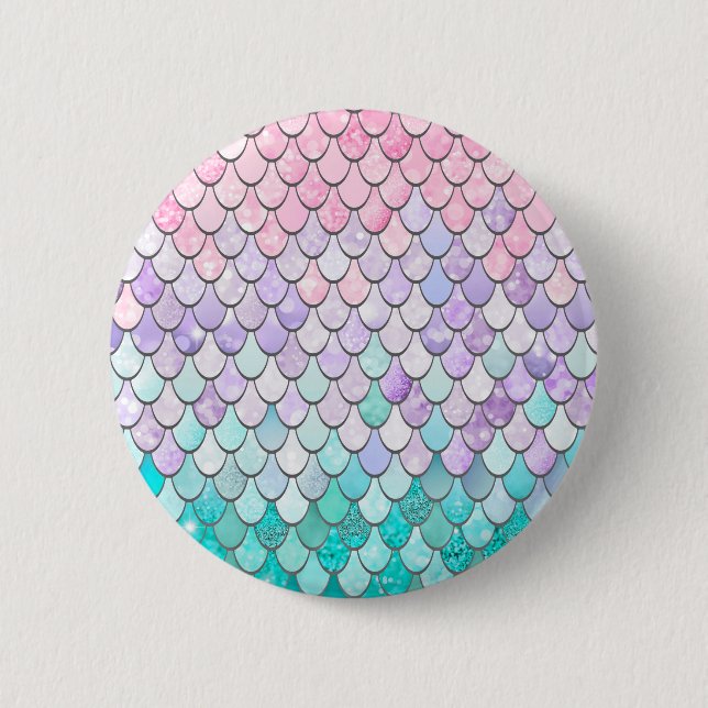Badge Rond 5 Cm Motif de balance Pastel Merrmaid (Devant)
