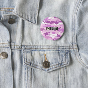 Badge Rond 5 Cm Motif de camouflage violet