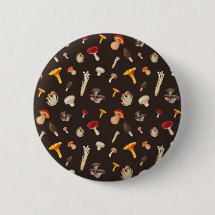 Badge Rond 5 Cm Motif de champignons