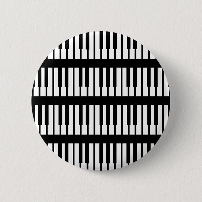 Badge Rond 5 Cm Motif de clés de piano (Devant)