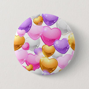 Badge Rond 5 Cm Motif de coeur